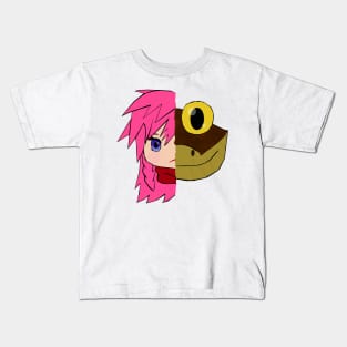 Hanna Meets Kaa - emoji half heads (1) Kids T-Shirt